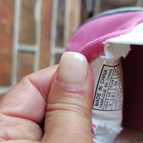 Ralph Lauren Polo toddler shoes size 3 Pink Canvas Slip Ons - Picture 9 of 10